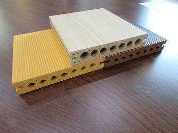 Moistureproof Hollow WPC Composite Decking Plates Outside Environment
